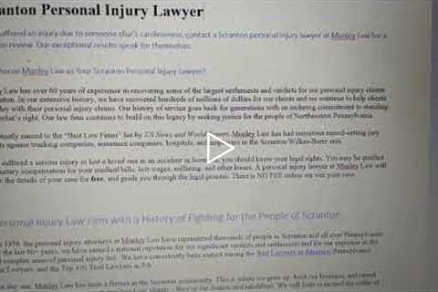 Scranton Personal Injury Lawyer Best Discuss 2022 || Technical.