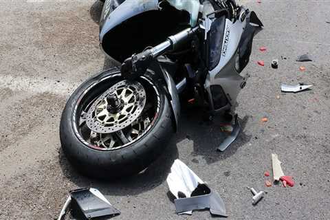 What are the most common patterns of impact seen in motorcycle accidents?