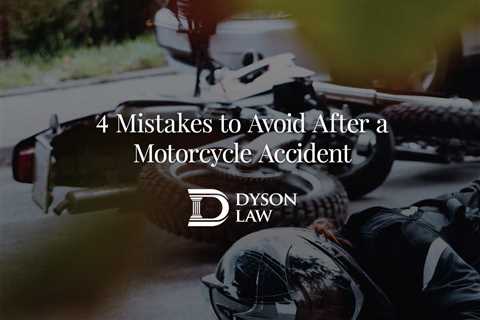 4 Mistakes to Avoid After a Motorcycle Accident