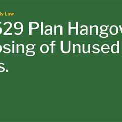 The 529 Plan Hangover; Disposing of Unused Funds.