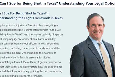 Can I Sue For Being Shot in Texas