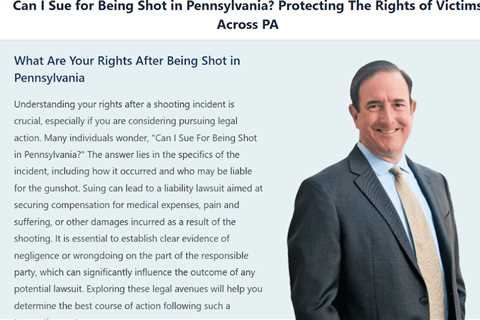 Can I Sue For Being Shot in Pennsylvania