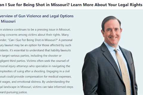 Can I Sue For Being Shot in Missouri · Monday, Sep 22 📸